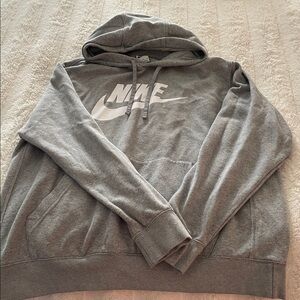 Nike Gray Hoodie with White Logo